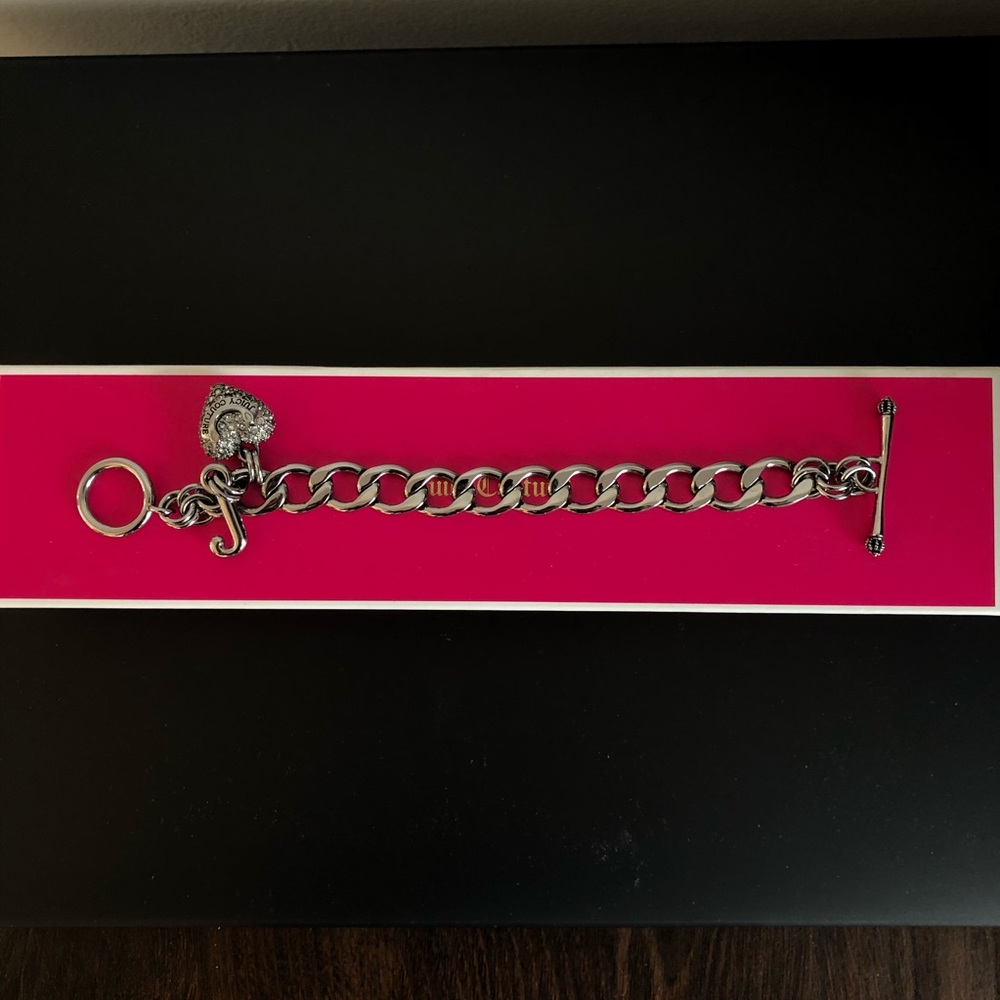 Juicy Couture J and Heart Charm Bracelet